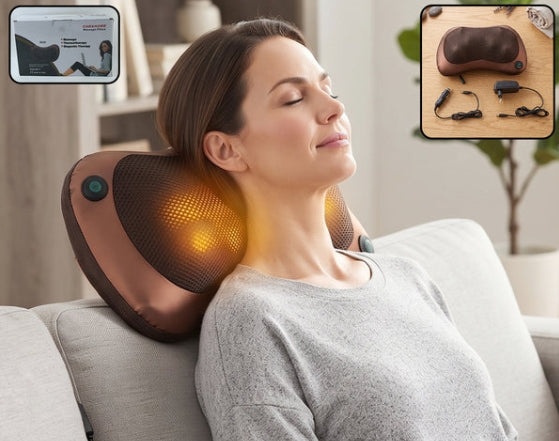 Professional Massage Pillow – Heat & Rollers | Velvet Wellness