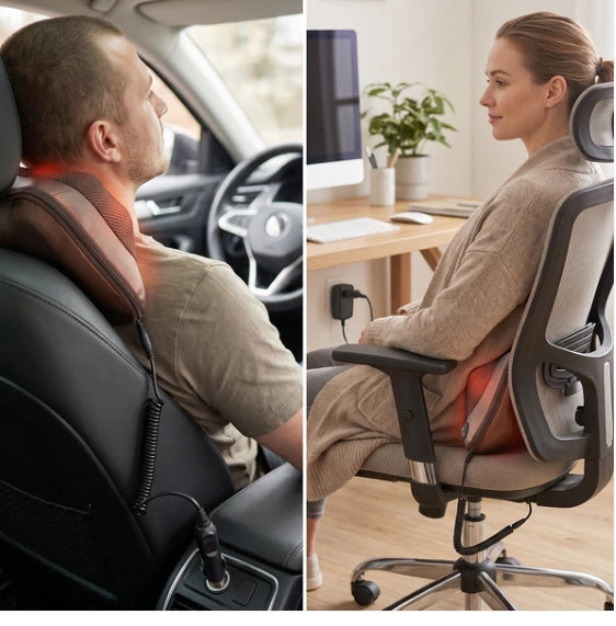 Professional Massage Pillow – Heat & Rollers | Velvet Wellness